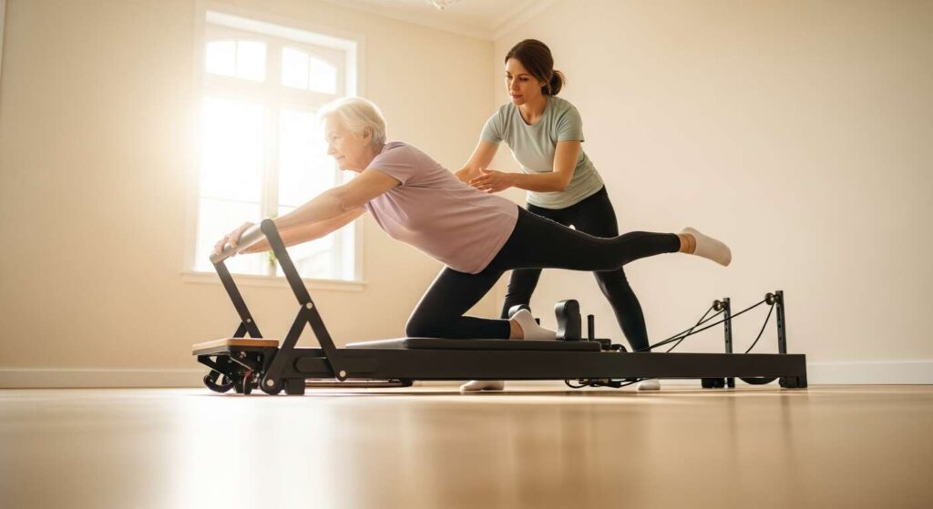 Pilates ab 60: Warum Physiotherapeuten diese 4 Übungen dem klassischen Yoga vorziehen